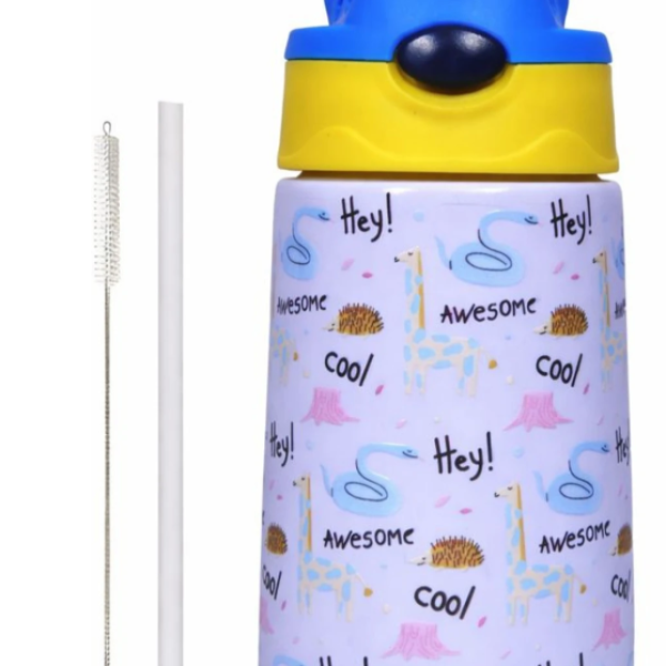 PIPPOP Kids Steel Water Bottle 330 ml Stainless Steel Bottle (Pack of 1, Multicolor)