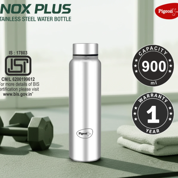 Pigeon Inox Plus 900 ml Steel Bottle (Pack of 1, Silver)