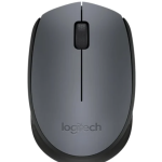 Logitech M170 Wireless Mouse, 2.4 GHz with USB Mini Receiver, Optical Tracking, 12-Months Battery Life, Ambidextrous PC/Mac/Laptop, Grey/Black