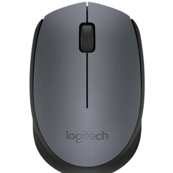 Logitech M170 Wireless Mouse, 2.4 GHz with USB Mini Receiver, Optical Tracking, 12-Months Battery Life, Ambidextrous PC/Mac/Laptop, Grey/Black