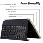 Neopack Smart Folio Case for iPad 25.90 cm (10.2 inch) with Removable Wireless Keyboard, Black 7UNIPAD10
