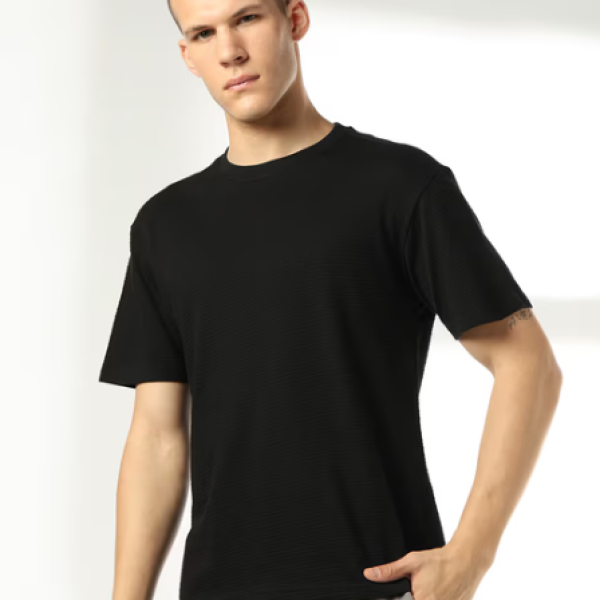 Men Core Structure Regular Fit Crew-Neck T-Shirt