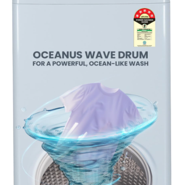 Haier 7 Kg, Oceanus Wave Drum, 15 Min Quick Wash, Magic Filter, 8 Wash Programs, Fully Automatic Top Load Washing Machine (HWM70-AE | Moonlight Silver)