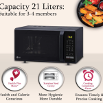 LG 21 L Convection Microwave Oven (MC2146BV, Black, Auto Cook Menu, Defrost, Stainless Steel Cavity, Heathplus menu, Indian Cuisine, Tandoor Se, Paneer/Curd, Steam Clean & Quartz Heater)
