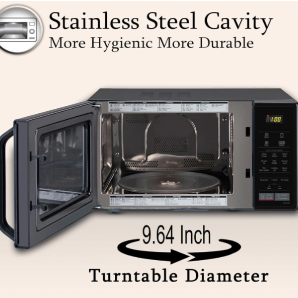LG 21 L Convection Microwave Oven (MC2146BV, Black, Auto Cook Menu, Defrost, Stainless Steel Cavity, Heathplus menu, Indian Cuisine, Tandoor Se, Paneer/Curd, Steam Clean & Quartz Heater)
