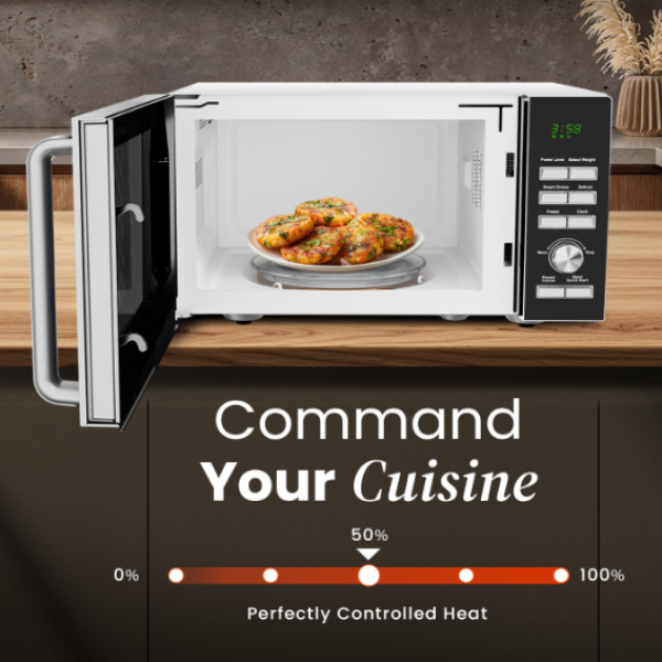 IFB 25L Solo Microwave Oven with 61 Auto Cook Menus (25PM2S, Silver, Easy to use Jog dial & Buttons, Mug Recipes, Steam Clean, Auto Reheat, Preset Timer, Power Save, Multi-Stage Cooking)