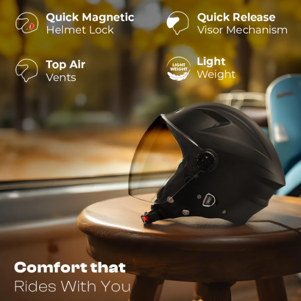 STUDDS RAY Motorbike Helmet (Black)