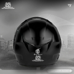 urban carrier ISI Certified ABS Material Half Face Stylish Helmet with Clear Visor For Men Motorbike Helmet (Black)