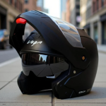 VEGA Crux Dual Visor Motorbike Helmet (Gloss Black)