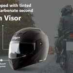 VEGA Crux Dual Visor Motorbike Helmet (Gloss Black)