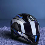 urban carrier ABS Material Shell Full Face Helmet, Unti UV Scratch resistance Motorbike Helmet (Blue)