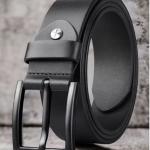 KAEZRI Men Evening, Party, Formal, Casual Black Genuine Leather Belt
